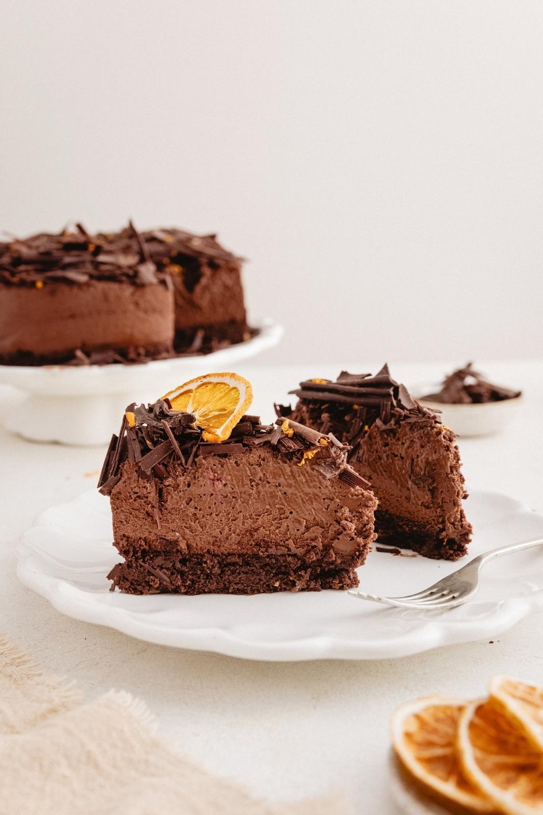 Detalle Torta Mousse De Chocolate Y Naranja