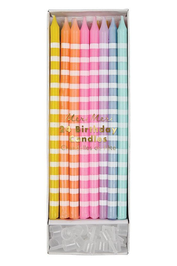 velas largas colores pastel